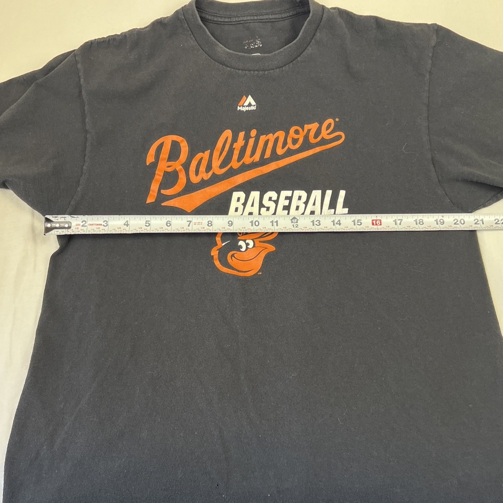 Majestic Baltimore Orioles Baseball T-Shirt Mens Large Black Cotton 2852X - Picture 8 of 8